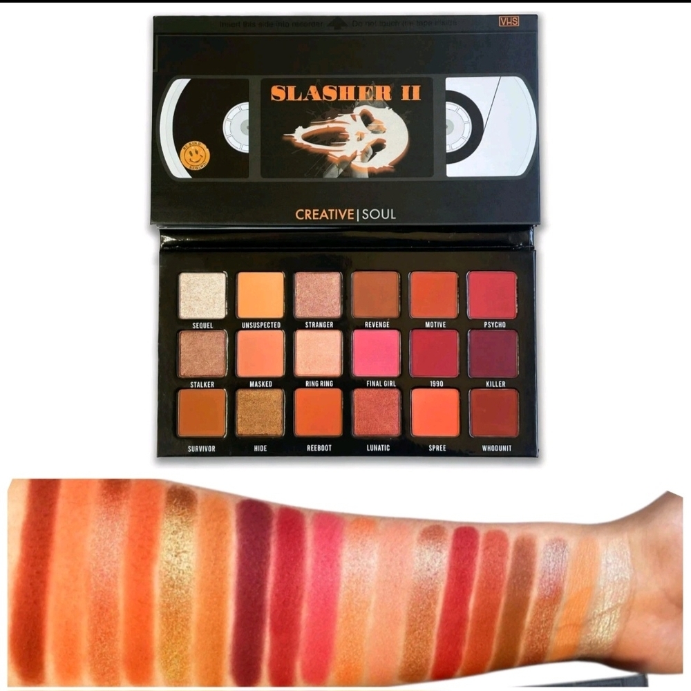 CREATIVE SOUL 18 Pan Slasher II Eyeshadow Palette Brown Mauve Matte Shimmer NEW